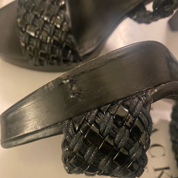 Black Platform/Heel Sandals - Picture 3 of 4